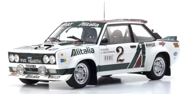 Kyosho Fiat 131 Abarth Alitalia night Version N 2 4th Rally Montecarlo 1978 Walter Rohrl Christian Geistdorfer 1:18 08376G