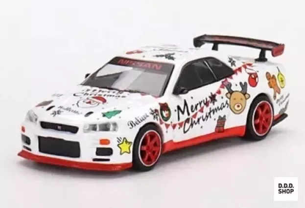 Mini-GT Nissan Skyline Gt-r r34 Top Secret Special Christmas Edition Rhd 2022 1:64 MGT00387-R