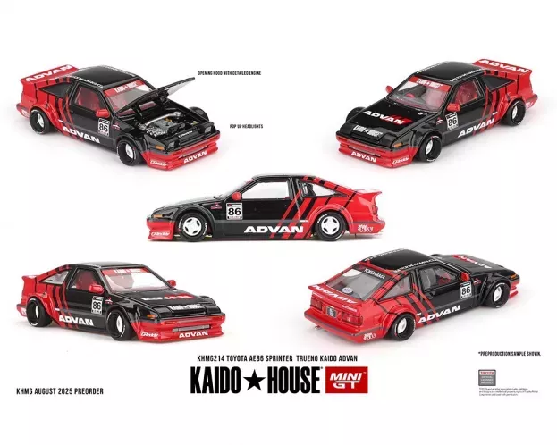 Mini GT Toyota Ae86 Sprinter N 86 Trueno Kaido Advan 1983 1:64 KHMG214