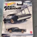 Hot Wheels 1:64 Fast & Furious 1968 Dodge Charger Black Diecast Model Car HCP17