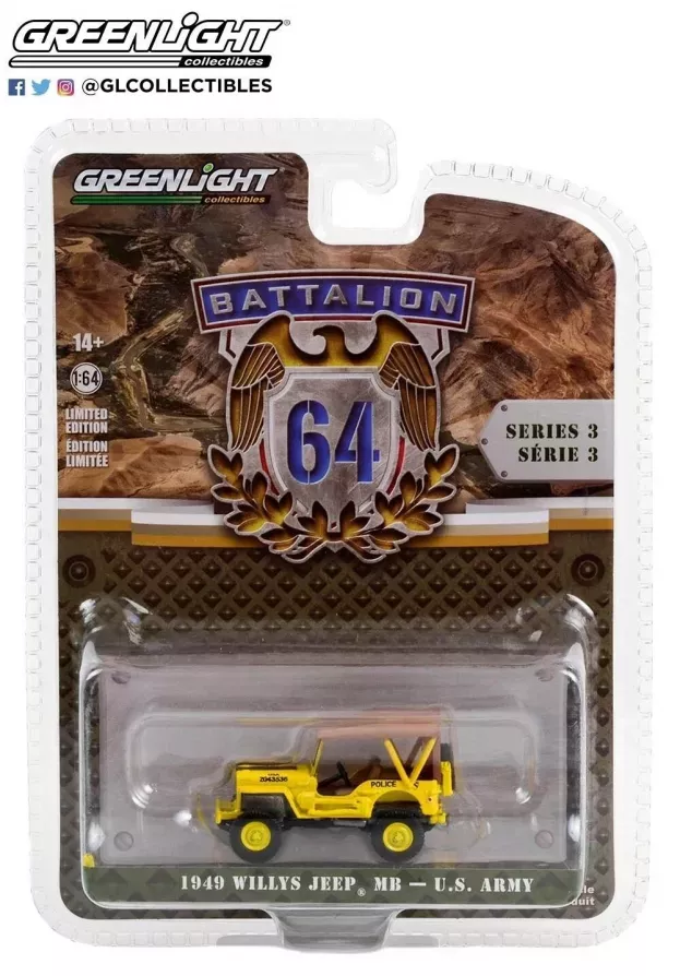 Greenlight Jeep Willys Mb 545th Military Police Company 1949 1:64 61030C