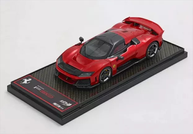 BBR Ferrari F80 2024 Carbon Silver Rims 1:43 BBRC305H