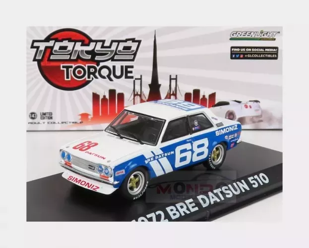 Greenlight Datsun 510 Bre N 68 Racing 1972 P.gregg 1:43 86346