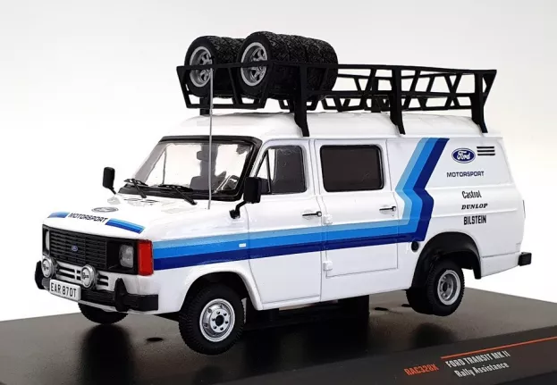 IXO Models Ford Transit Mkii Van Team Motorsport Rally Assistance With Accessories 1986 1:43 RAC328