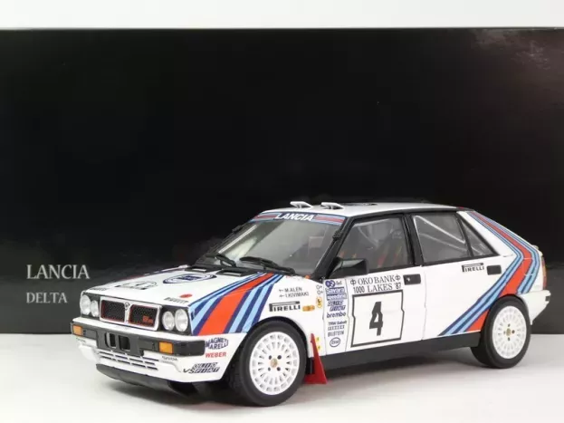 Kyosho Lancia Delta Hf Integrale 4wd Team Lancia N 4 Winner Rally 1000 Lakes 1987 Markku Alen Ilkka Kivimaki 1:18 08960B