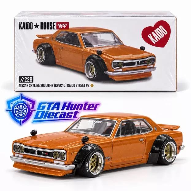 Mini GT Nissan Skyline Gt-r kpgc10 Kaido Street V2 1969 1:64 KHMG228
