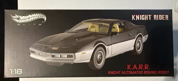 Hot Wheels Pontiac Trans-am Supercar Knight Rider Karr Automated Riving Robot Con Luci Scanner Rosse Funzionanti 1:18 BCT86