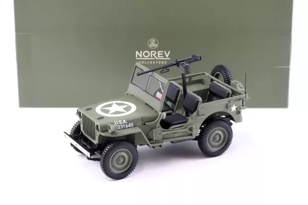Norev Jeep Willys Cabriolet Open Army D-day Normandy 1944 1:18 189016