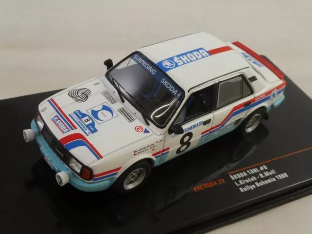IXO Models Skoda 130l Team Uamk Skoda Mlada Boleslav N 8 Rally Bohemia 1988 L.krecek B.motl 1:43 RAC408A.22