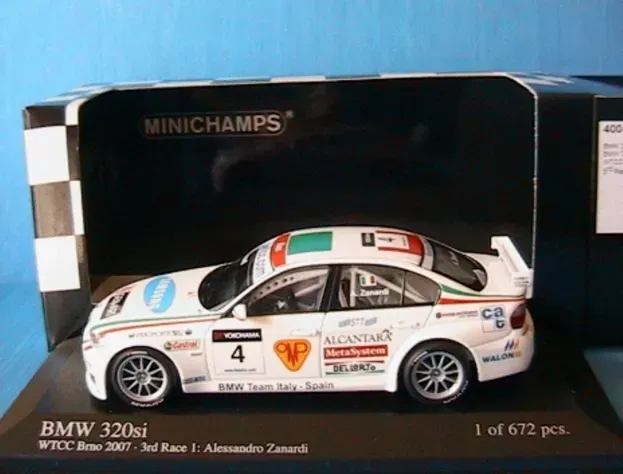 Minichamps Bmw 3-series 320si Team Bmw Italy N 4 3rd Race Spain Wtcc 2007 Alex Zanardi 1:43 400072604
