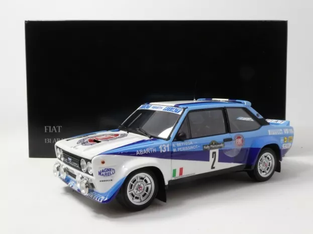 Kyosho Fiat 131 Abarth N 2 Winner Rally Piancavallo 1981 A.bettega M.perissinot 1:18 08376F