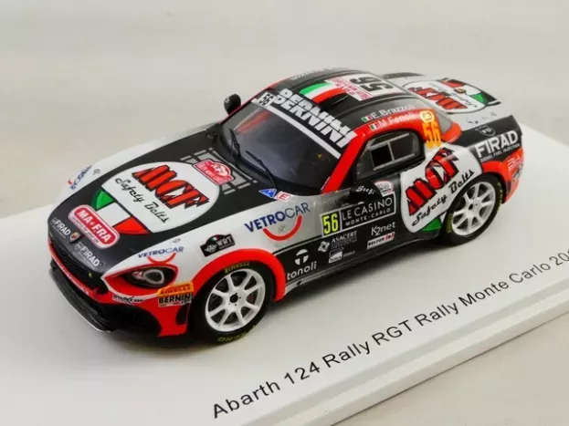 Spark Fiat 124 Abarth Rgt N 56 Rally Montecarlo 2019 E.brazzoli M.fenoli 1:43 S5988