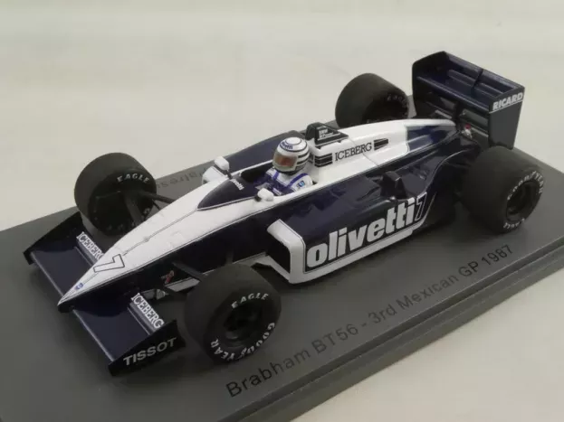 Spark Brabham F1 Bt56 N 7 3rd Mexico Gp 1987 R.patrese 1:43 S7106