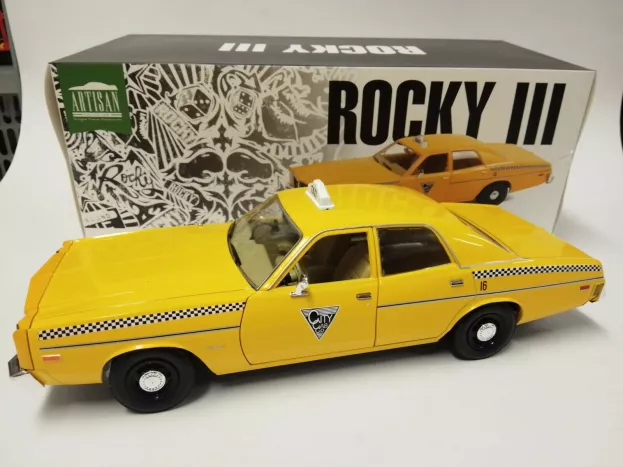 Greenlight Dodge Monaco Taxi City Cab Co 1978 Rocky Iii Movie 1:18 19111
