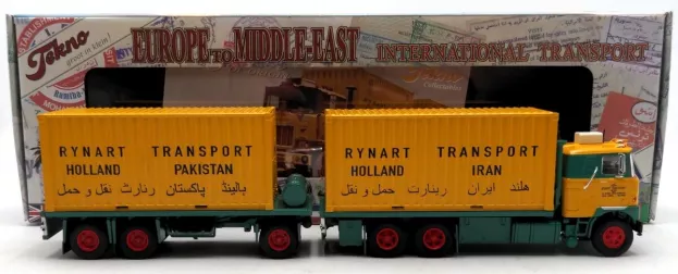 Tekno Mack Rynart Transport Mack F700 Motorwagen Aanhanger 2 20ft Containers 1:50 71661