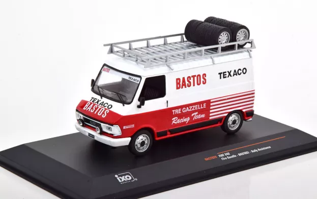 IXO Models Fiat 242 Van Team Tre Gazzelle Bastos Texaco Rally Assistance 1984 1:43 RAC292X
