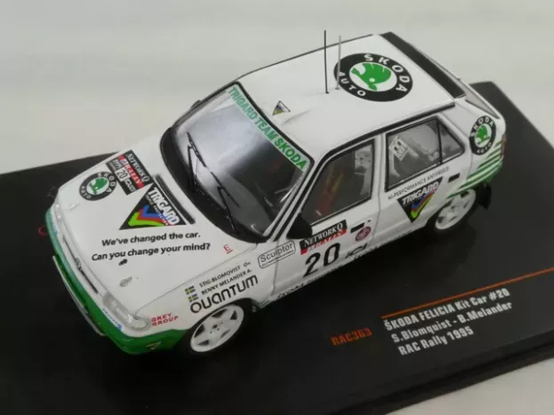 IXO Models Skoda Felicia Kit Car N 20 Rally Rac Lombard 1995 S.blomquist B.melander 1:43 RAC363