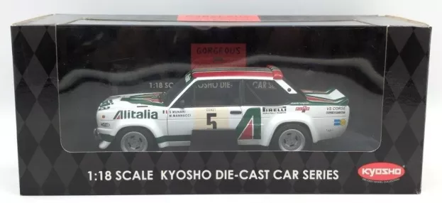 Kyosho Fiat 131 Abarth N 5 Alitalia Rally Tour De Corse 1978 S.munari M.mannucci 1:18 08371C