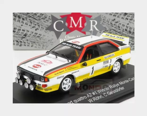CMR Audi Sport Quattro A2 Team Audi Sport night Version N 1 Winner Rally Montecarlo 1984 W.rohrl C.geistdorfer 1:43 WRC017