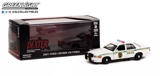Greenlight Ford Crown Victoria Interceptor Miami Police 2001 Dexter 1:43 86613
