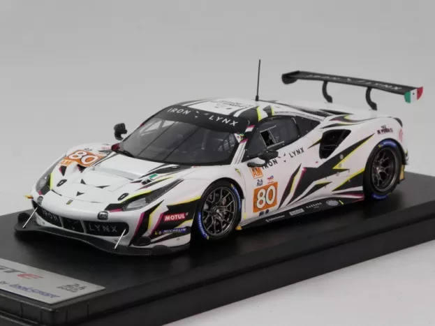 Looksmart Ferrari 488 Gte Evo 3.9l Turbo V8 Team Iron Lynx N 80 24h Le Mans 2022 M.cressoni G.fisichella R.heistand 1:43 LSLM152