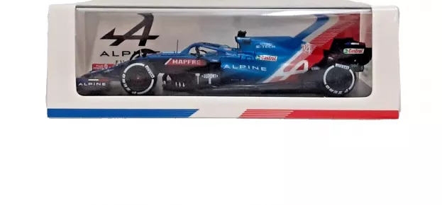 Spark Alpine F1 A521 Renault E-tech 20b Team Alpine N 14 3rd Qatar Gp With Pit Board 2021 Fernando Alonso 1:43 S7851