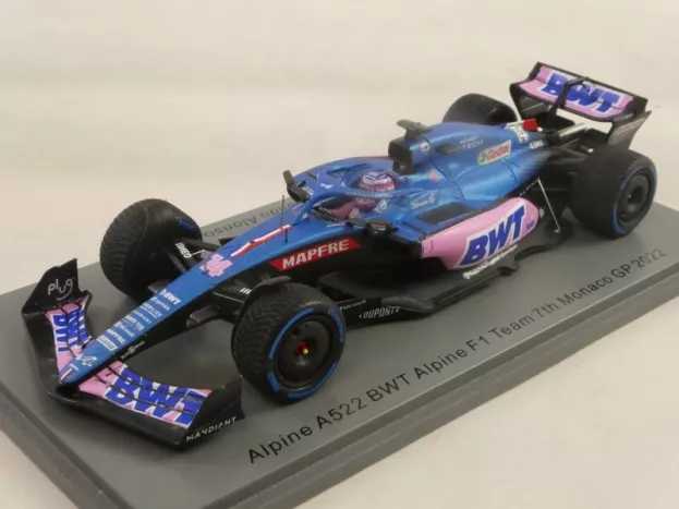 Spark Alpine F1 A522 Team Alpine Bwt N 14 Monaco Gp 2022 Fernando Alonso 1:43 S8520