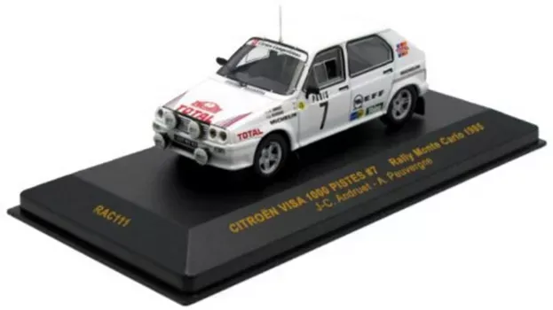 IXO Models Citroen Visa 1000 Pistes N 7 Rally Montecarlo 1985 J-c.andruet A.peuvergne 1:43 RAC111