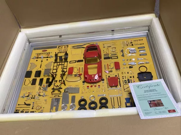 CMC Model Art Ferrari 250 GTO red parts display board 1:18 A-014