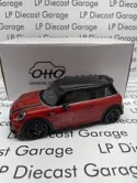 OTTO MOBILE 2021 Mini Cooper S JCW Package 1:18 Resin Model NEW OT984 Red Black