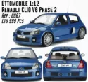 1/12 Renault Clio 2 V6 Phase 2 2003 G067 Blue Iliade Ottomobile Neuf OTTO