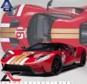 AUTOART 72927 1:18 FORD GT HERITAGE EDITION ALAN MANN RED W/ GOLD STRIPE