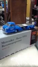 CMC  1/18 1954 Mercedes-benz TRANSPORTER Blue Wonder M-036 LOOK NI B