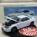 AUTOart 1/18 Nissan Skyline R34 V-Spec II White Upgraded Millennium JDM 77337