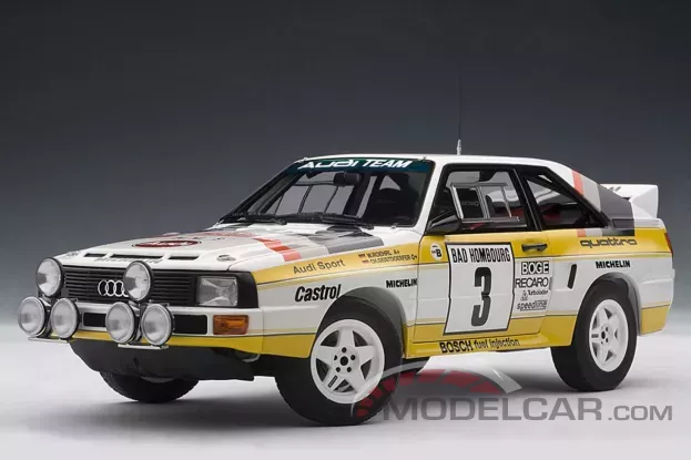 AUTOart Audi Sport-Quattro S1 1985 Rally Monte Carlo 3 W.Rohrl Ch.Geistdoerfer 1:18 88502