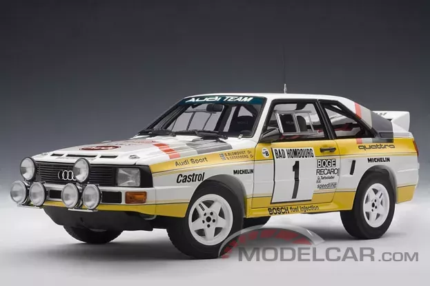 AUTOart Audi Sport Quattro S1 1985 Rally S.Blomqvist 1 	Rally Monte Carlo 1:18 88501