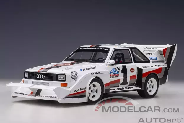 AUTOart Audi Sport Quattro S1 Pikes Peak 1987 winner W.Rohrl 1 1:18 88700