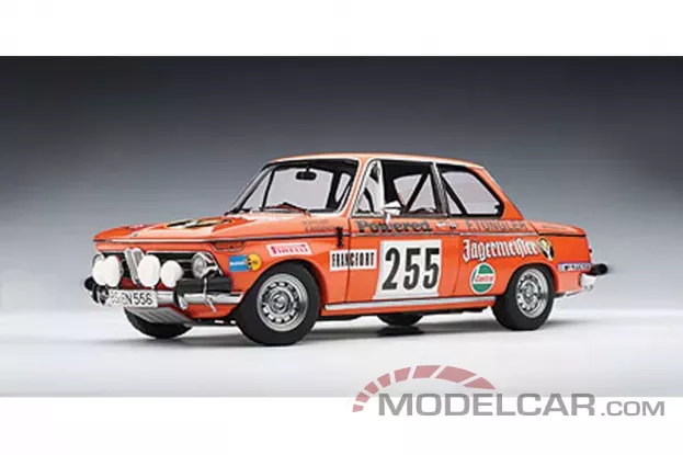 AUTOart BMW 2002 1973 Rally Monte Carlo Jagermeister 255 Willer Wagener 1:18 87345