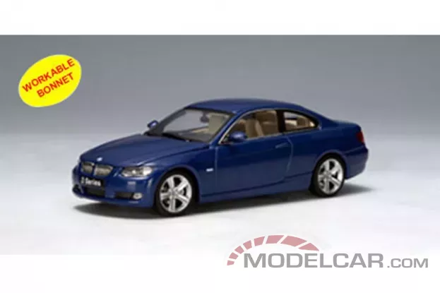 AUTOart BMW 3-series Coupe e92 2007 Montegoblue Metallic 1:43 55172