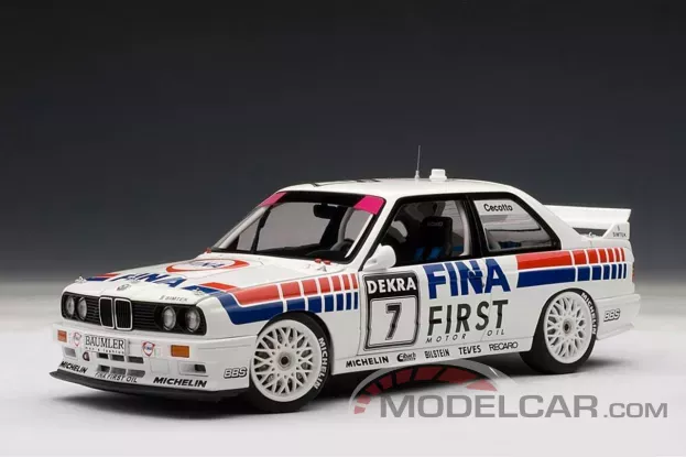 AUTOart BMW M3 e30 DTM Fina C. Cecotto 7 1992 1:18 89246
