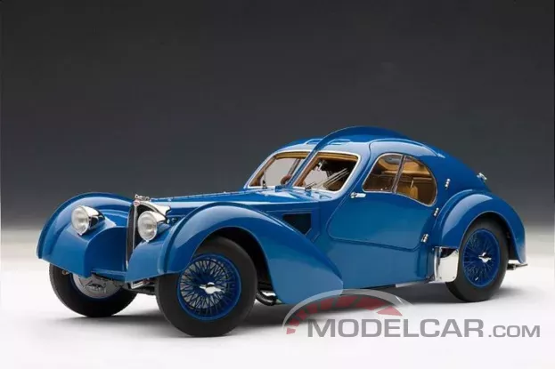 AUTOart Bugatti 57 S Atlantic 1938 Blue with Metal Spoked Wheels 1:18 70942