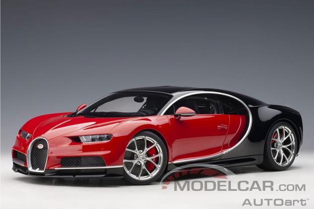 Autoart Bugatti Chiron أحمر