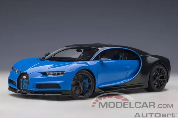 AUTOart Bugatti Chiron Sport French Racing Blue Carbon 1:18 70997