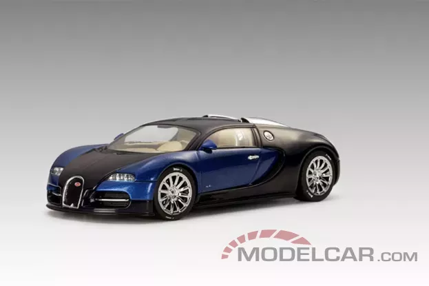 AUTOart Bugatti EB 16.4 Veyron Show Car Black Blue Metallic 1:43 50903