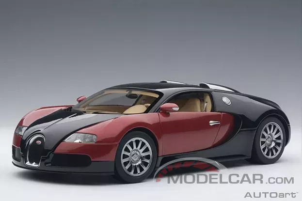 AUTOart Bugatti Veyron 16.4 Production Car 001 Red Black 1:18 70909