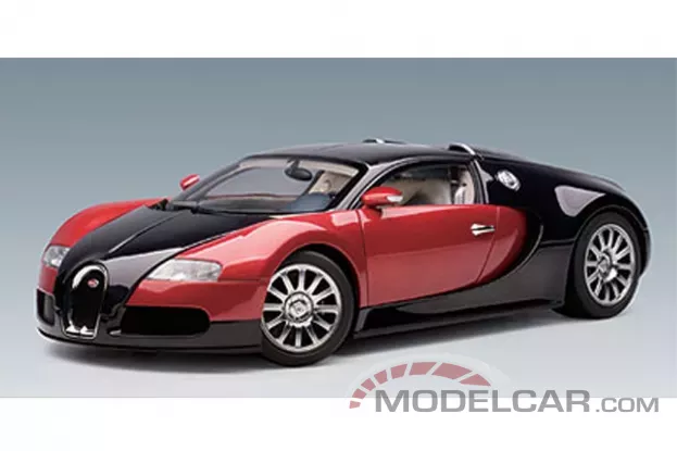AUTOart Bugatti Veyron 16.4 Production Car Black Red 1:12 12531