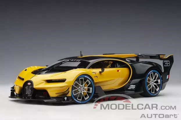 AUTOart Bugatti Vision GT Giallo Midas Black Carbon 1:18 70989