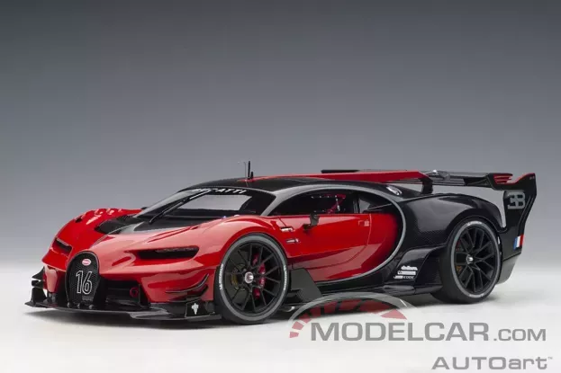 AUTOart Bugatti Vision GT Italian Red Black Carbon 1:18 70988