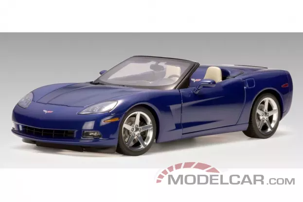 AUTOart Chevrolet Corvette C6 Convertible 2005 Blue 1:18 71222