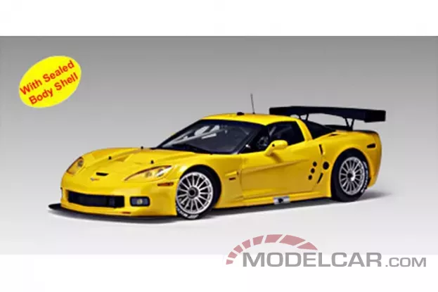 AUTOart Chevrolet Corvette C6R Plain Body Version Yellow 1:18 80551